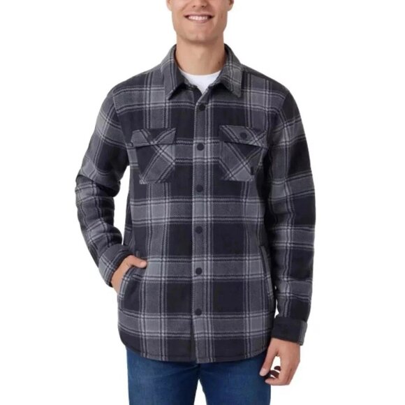 NEW Voyager Men's XXL Plaid Fleece Lined Shirt Jacket - Picture 1 of 11